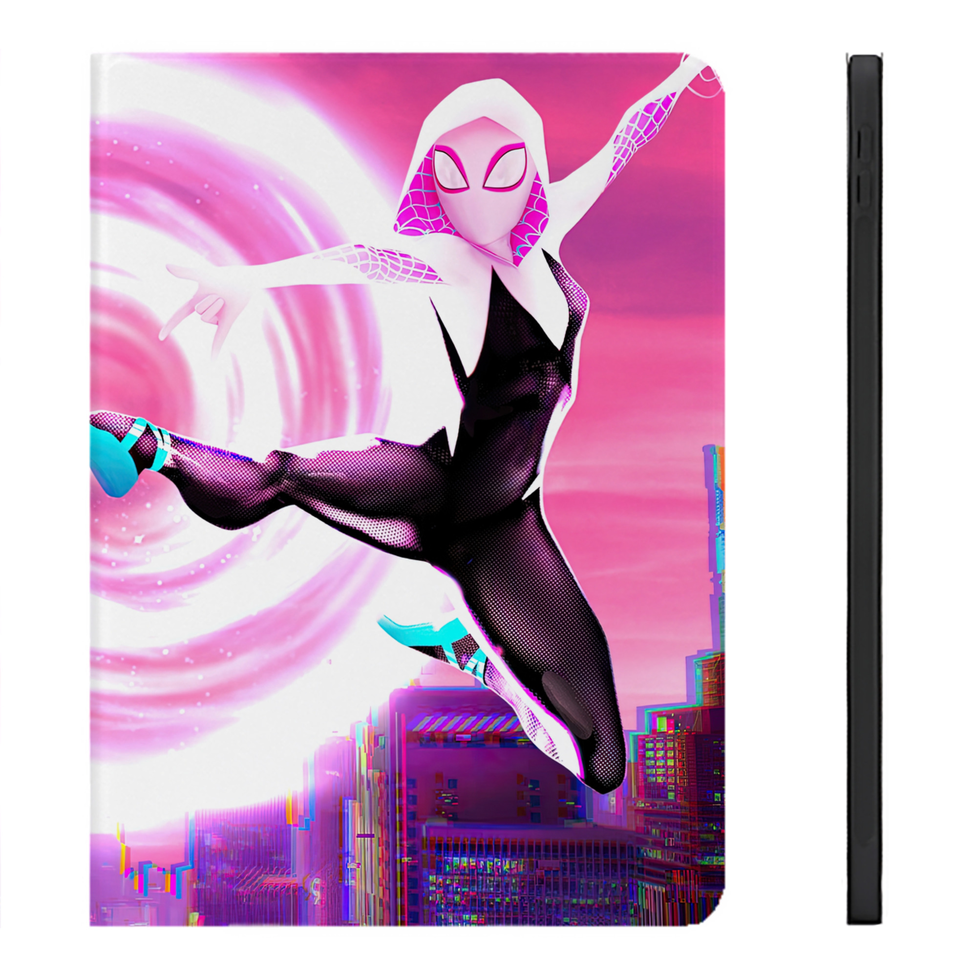 （画像用） Spider Man スパイダーマン IPadケース ペンホルダー付き ブックスタイルデザイン